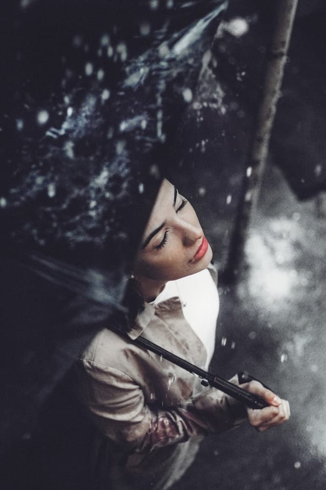 Serene Rain Portrait by Koki Jovanovic — canvas wall art