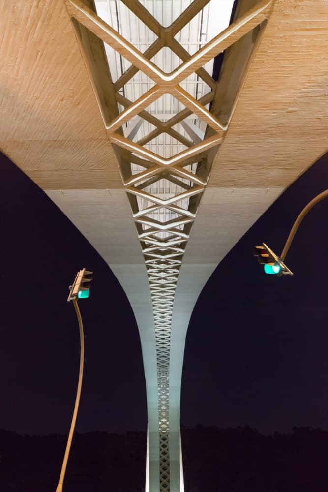 Geometric Bridge Night by Filipe P Neto — canvas wall art