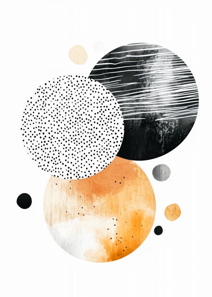 Modern Abstract Circles by Justyna Jaszke — canvas wall art