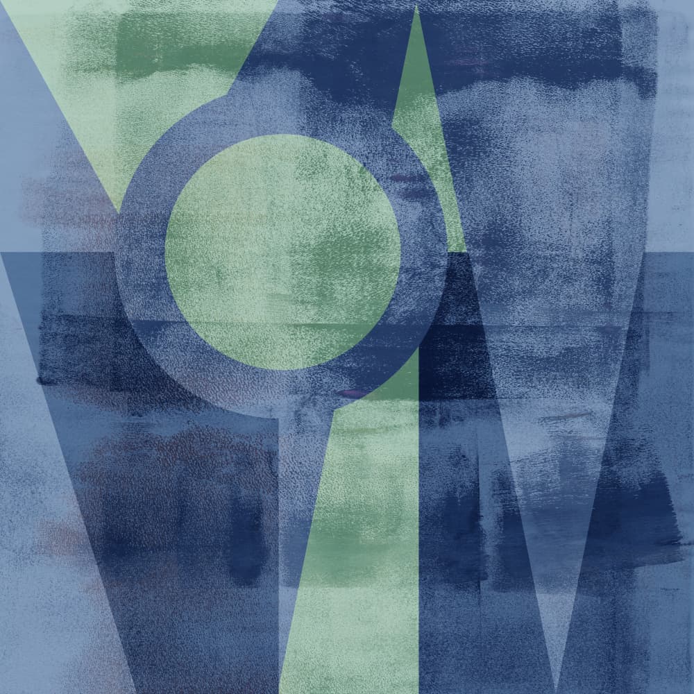 Distressed Geometric Overlays by Dina Dankers — canvas wall art
