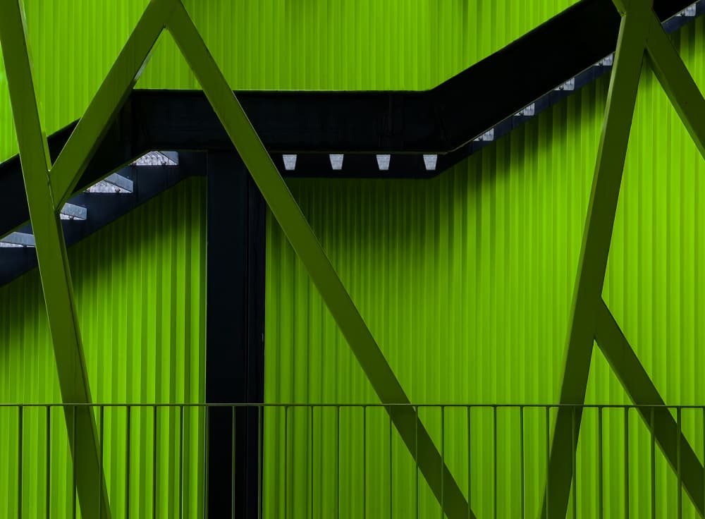 Vibrant Green Architecture by Streiff Marcel — canvas wall art