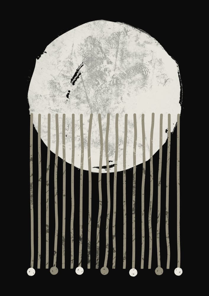Abstract Moonfall by Ema Paraschiv — canvas wall art