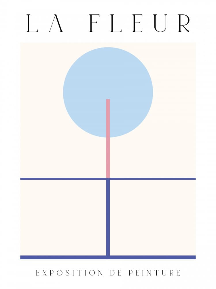 La Fleur Geometric Bloom by The Printable Studio — canvas wall art