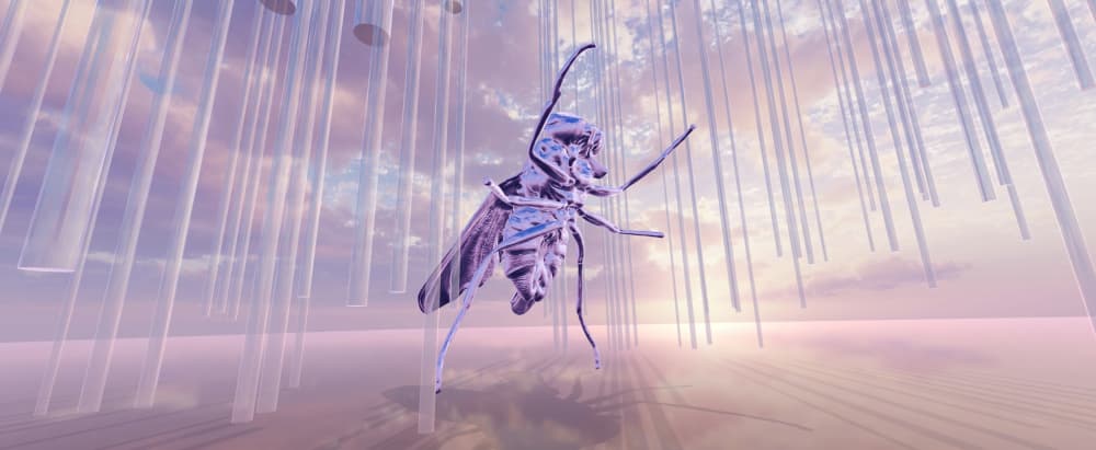Surreal Metal Insect Sky by Veronika Che — canvas wall art