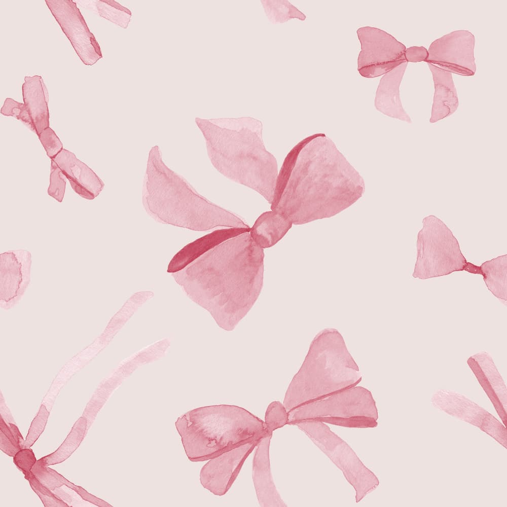 Watercolor Bows Seamless Tile by Irene Demetri — canvas wall art