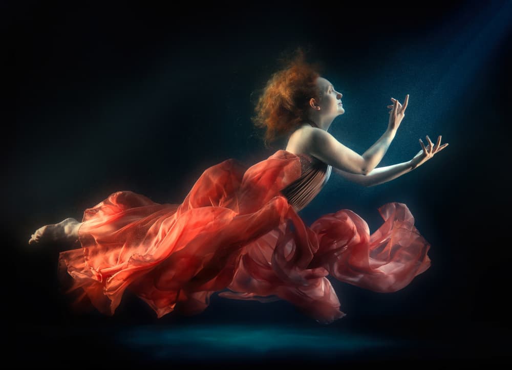 Ethereal Underwater Woman by Catherine Wang — canvas wall art