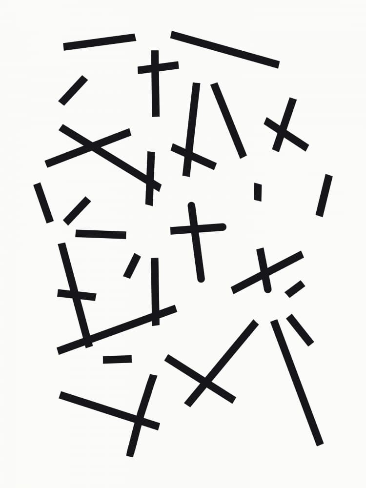 Abstract Black Lines by Little Dean — canvas wall art