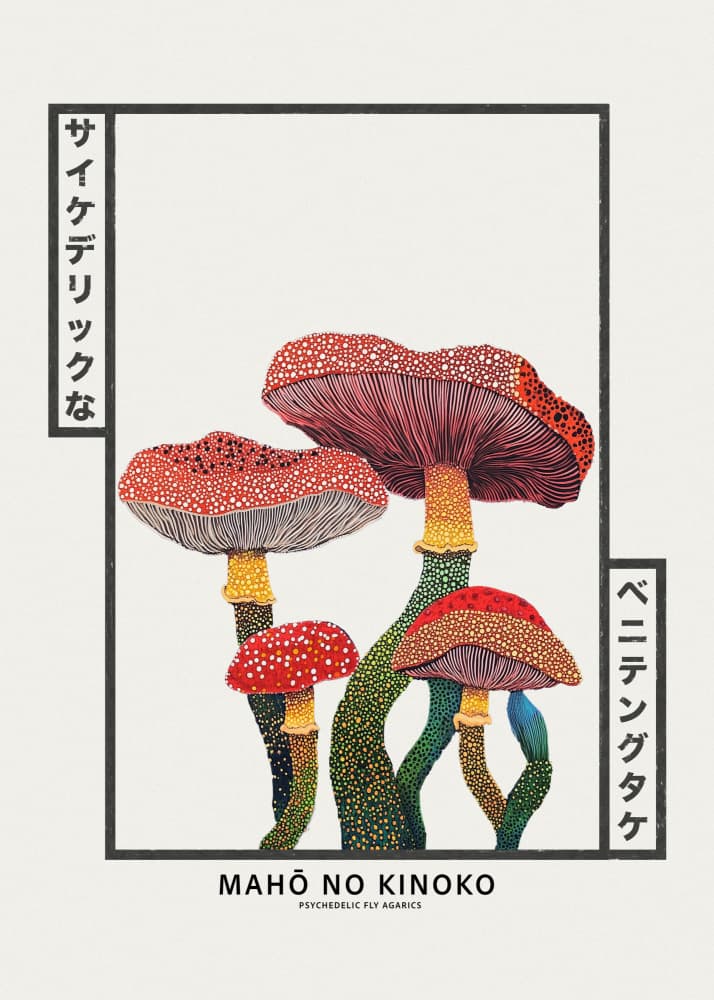 Psychedelic Fly Agarics by Pictufy Studio IV — canvas wall art