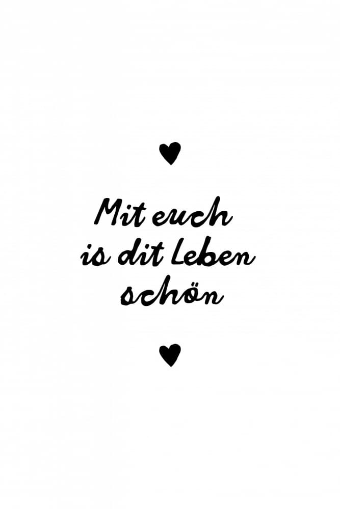 Beautiful Life German Quote by Treechild — canvas wall art