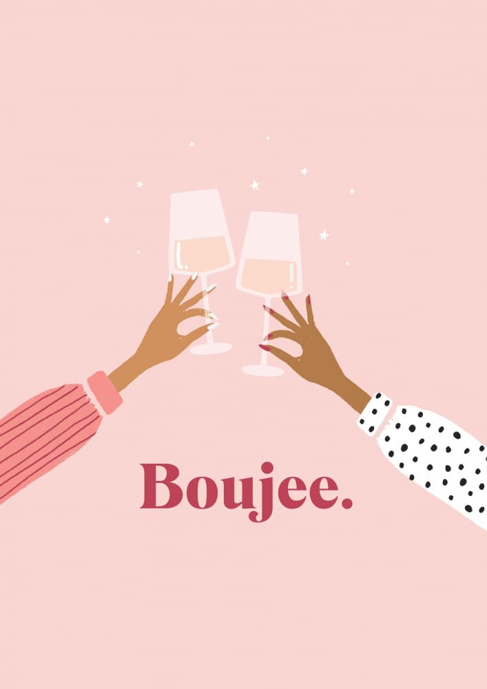 Boujee Champagne Toast by Aislinn Simmonds — canvas wall art