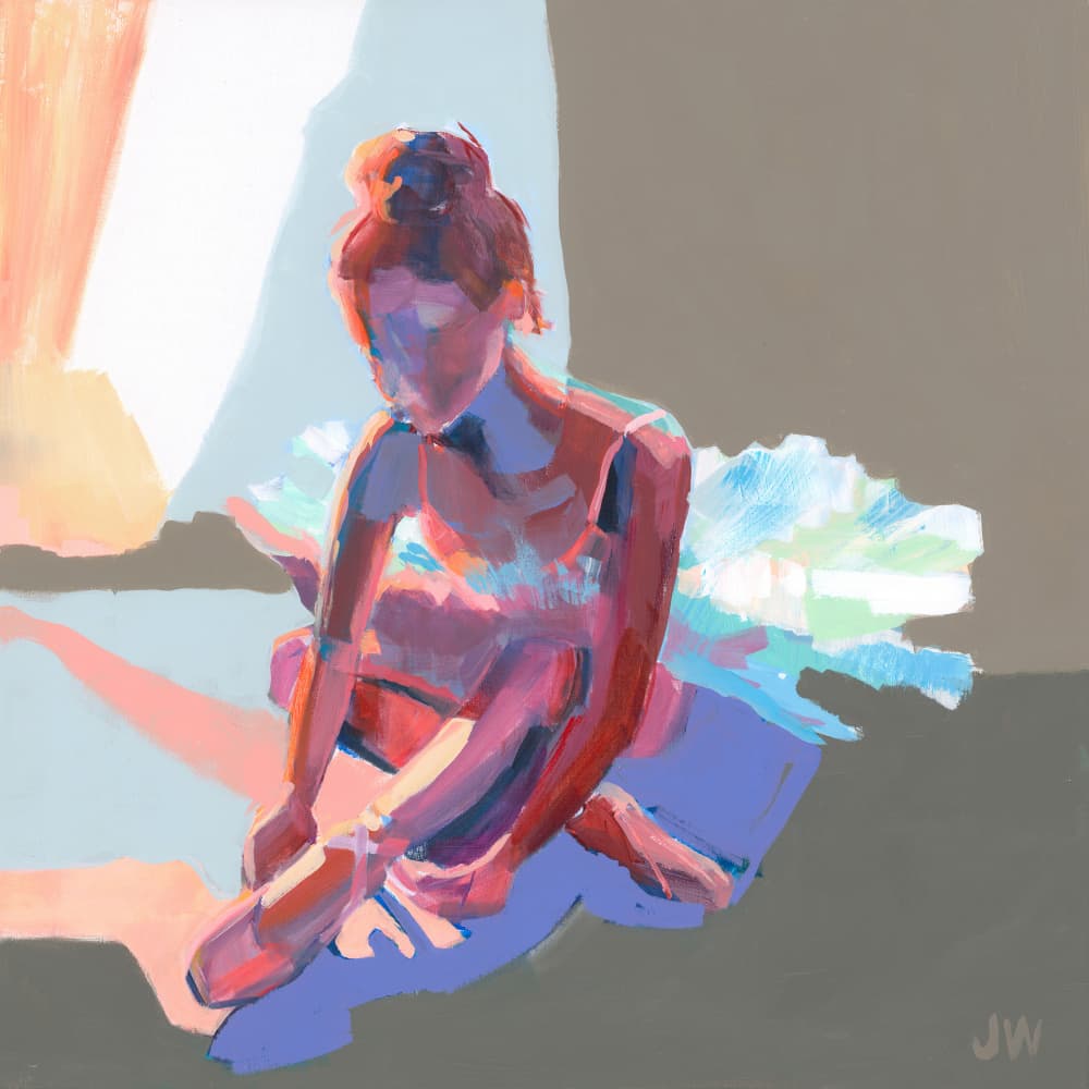 Ballerina Sitting by Jenny Westenhofer — canvas wall art