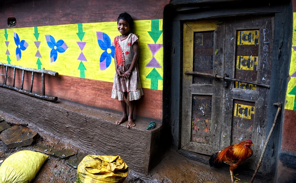 Smiling Village Girl by Avishek Das — canvas wall art