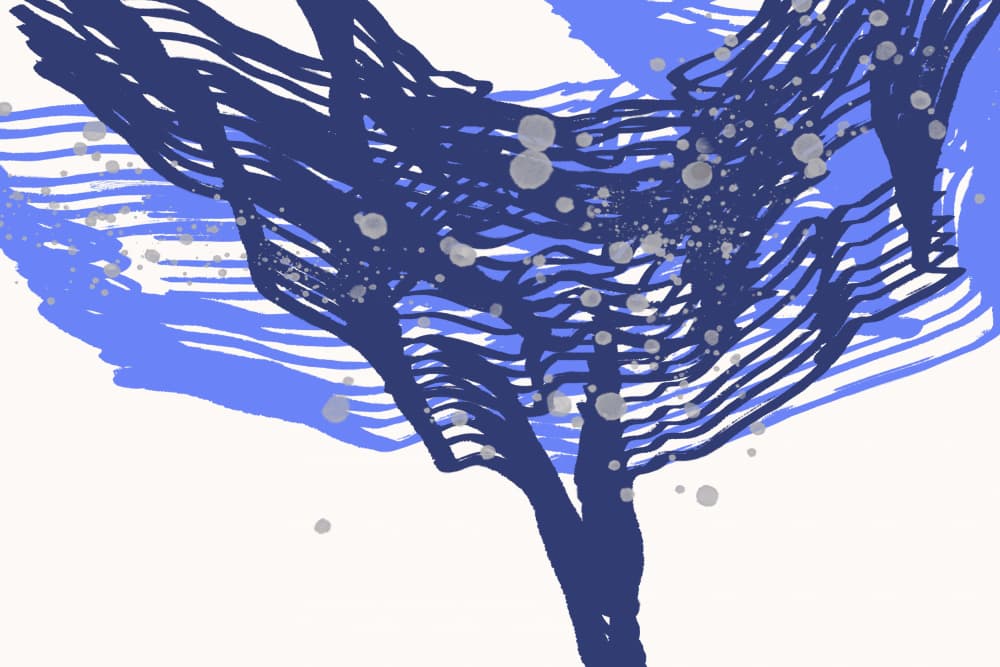 Fluid Blue Lines by Simona Gocan — canvas wall art