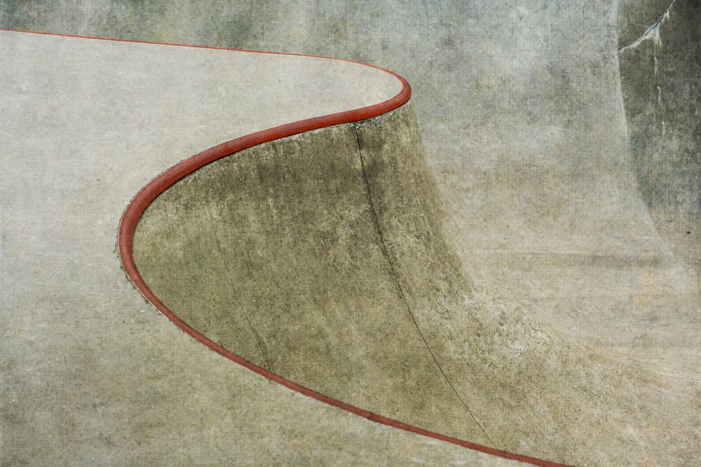 Red Curve Skatepark by Greetje van Son — canvas wall art