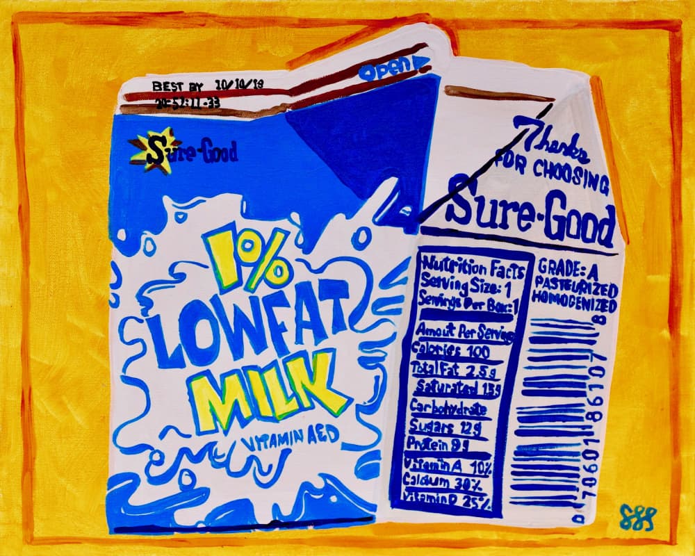 Lowfat Milk Carton Art by Steve Spencer — canvas wall art