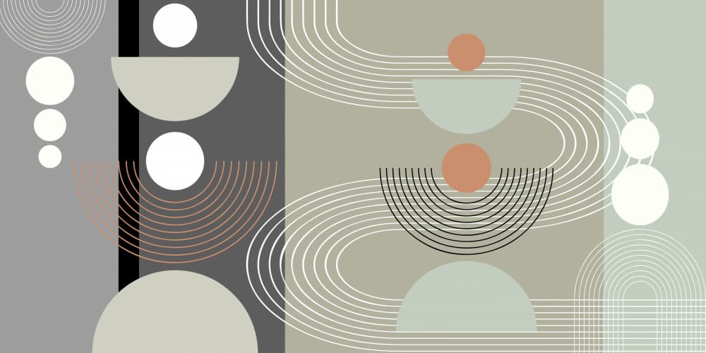 Earthy Geometric Balance by Sue Skellern — canvas wall art