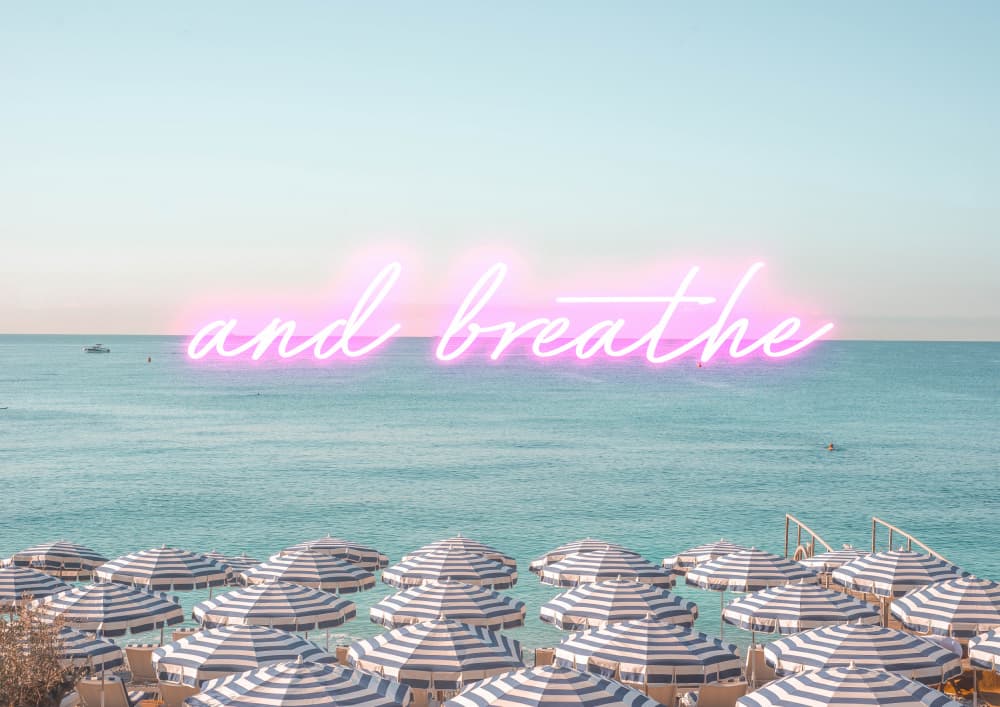 And Breathe Oceanfront by Talitha McQueen — canvas wall art