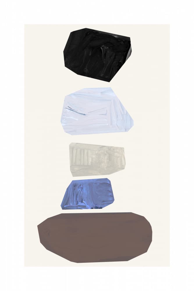 Serene Stacked Shapes by cartissi — canvas wall art