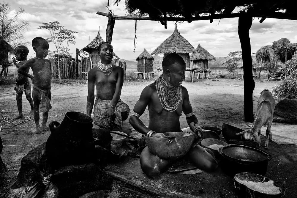 African Village Life by Joxe Inazio Kuesta Garmendia — canvas wall art