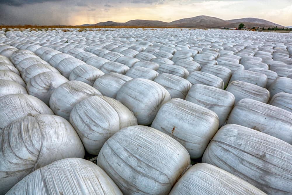 Farm Bales Landscape by Zühdü Bilgin — canvas wall art
