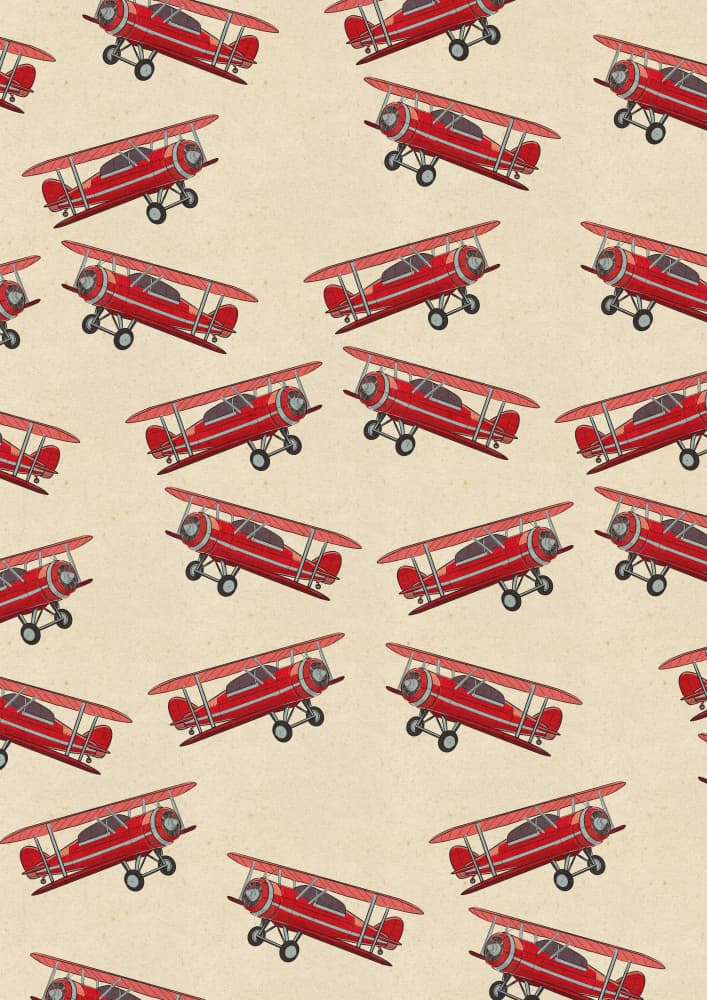 Vintage Red Biplanes by Nicholas — canvas wall art