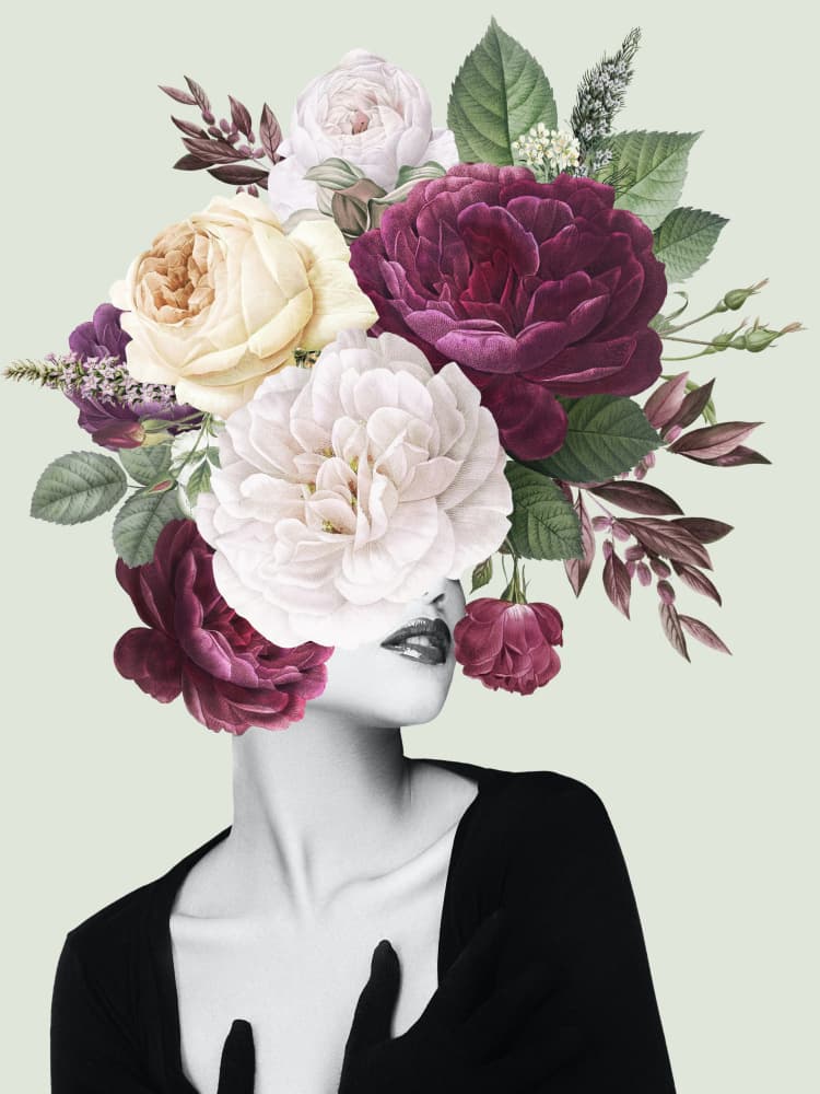 Surreal Floral Beauty by Marja van den Hurk — canvas wall art