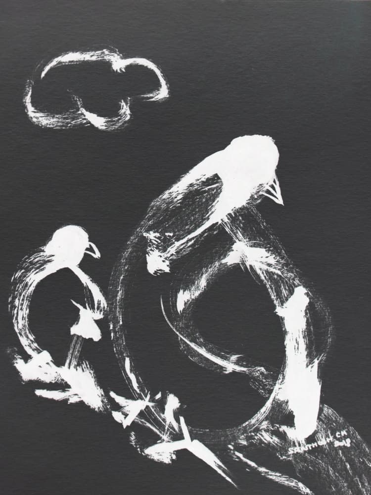 Two White Doves by Santhosh ch — canvas wall art