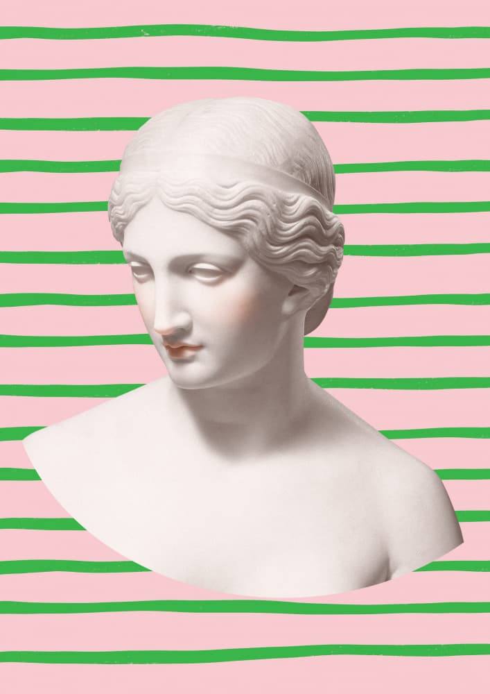 Greek Goddess Modern Stripes by Talitha McQueen — canvas wall art