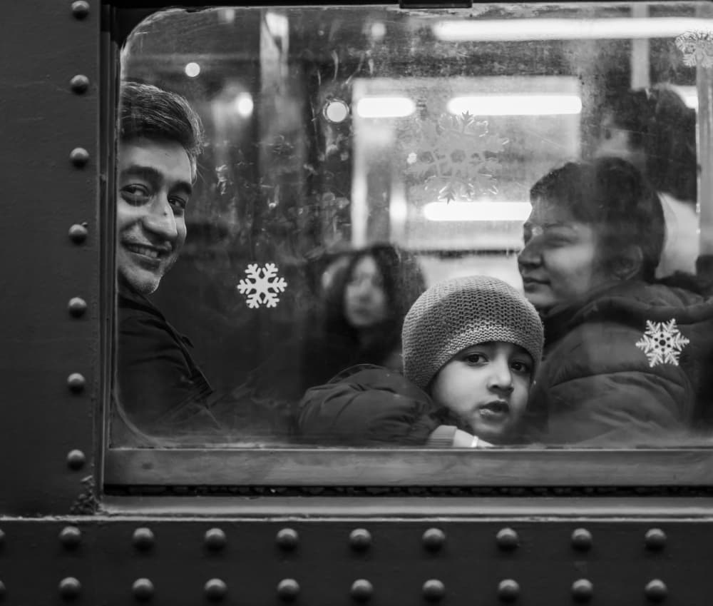 Winter Train Smiles by Tong Zhang — canvas wall art