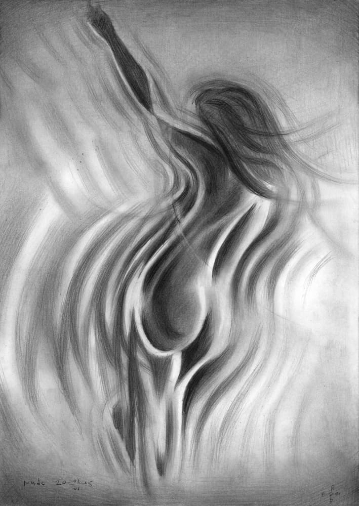 Graceful Swirling Form by Corné Akkers — canvas wall art