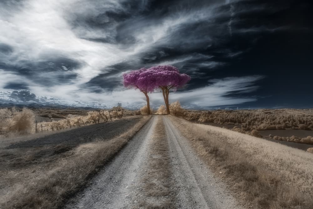 Road To Purple Trees by Filippo Manini — canvas wall art