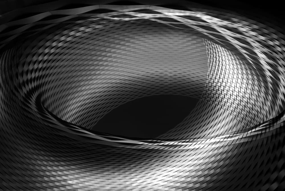 Sleek Metallic Swirl by Hans-Wolfgang Hawerkamp — canvas wall art