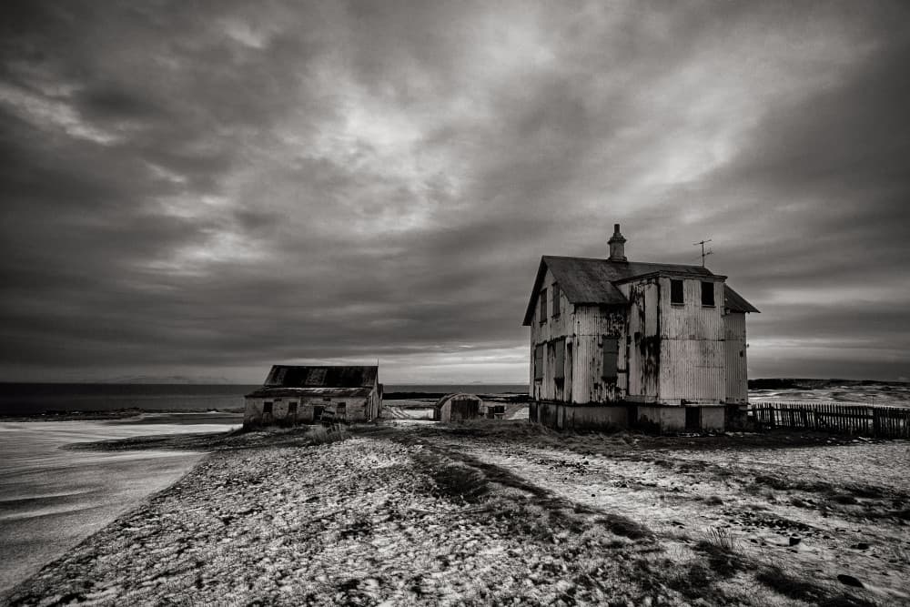 Weathered Coastal Homes by Þorsteinn H. Ingibergsson — canvas wall art