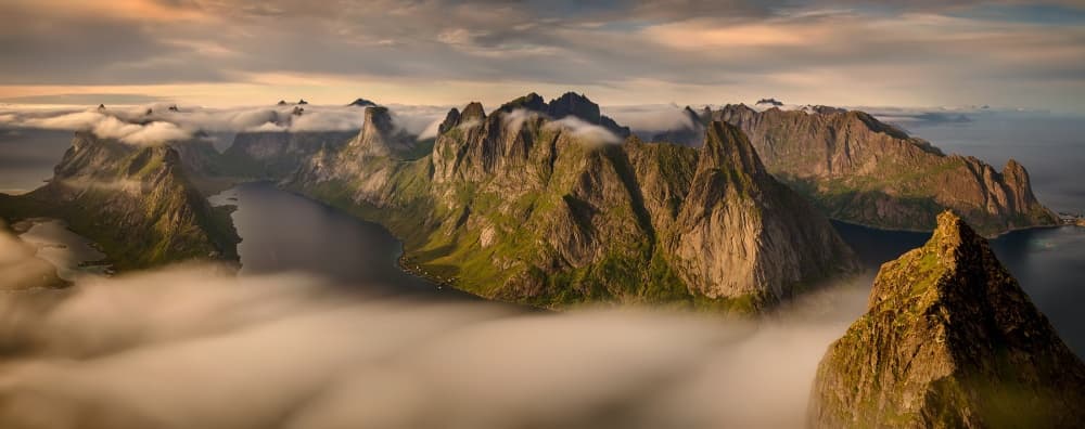 Misty Fjord Peaks by Wojciech Kruczynski — canvas wall art