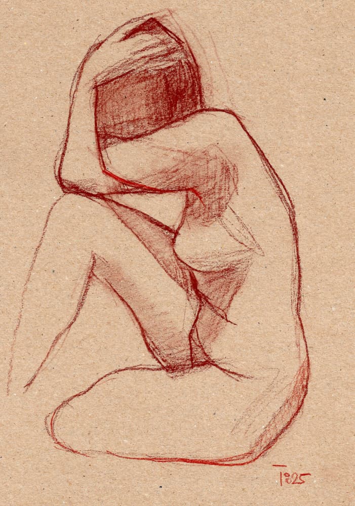 Pensive Nude Study by Tore Bahnson — canvas wall art