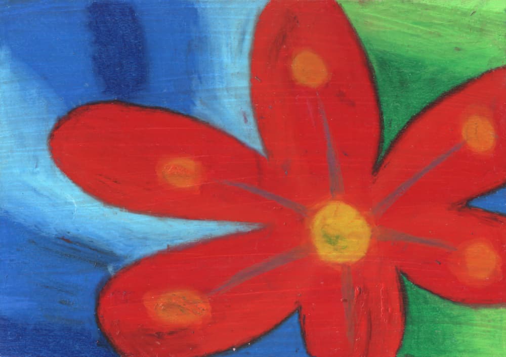 Vibrant Red Flower by Kulik — canvas wall art