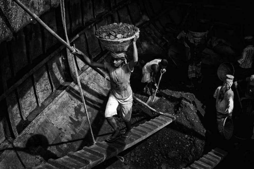 Underground Coal Miners by Garik — canvas wall art