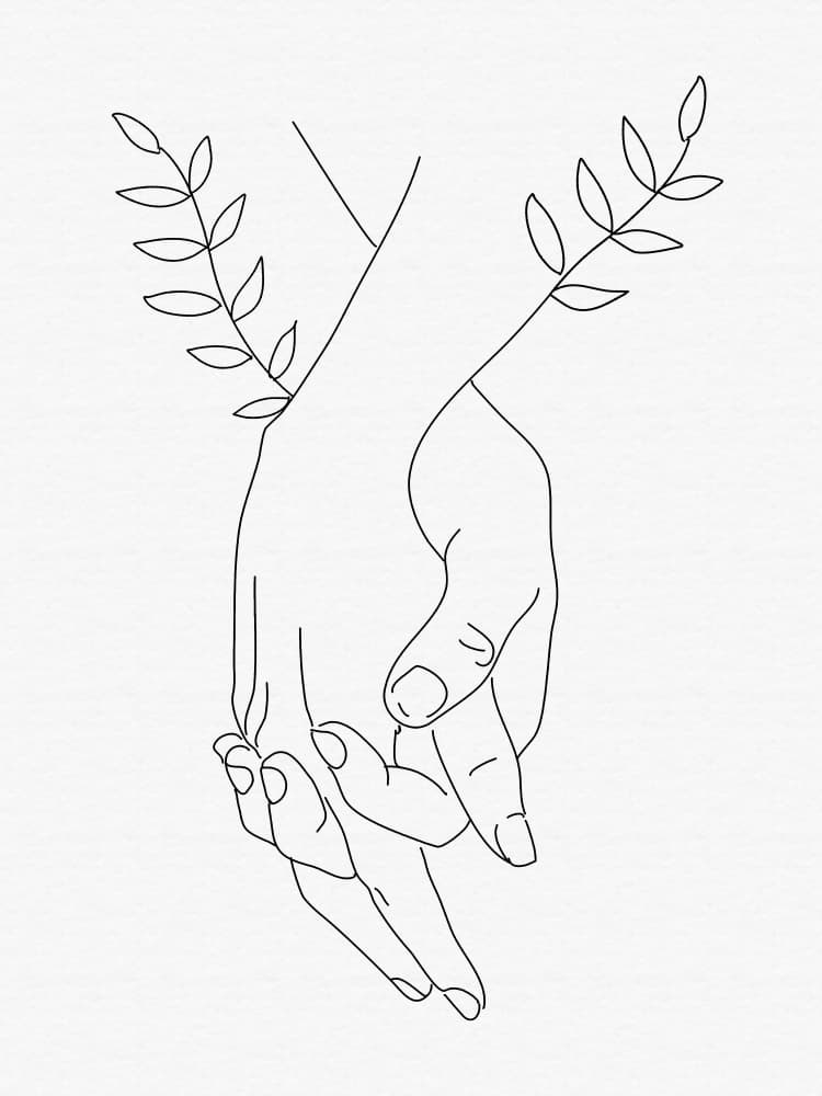 Holding Hands by Petra Lizde — canvas wall art