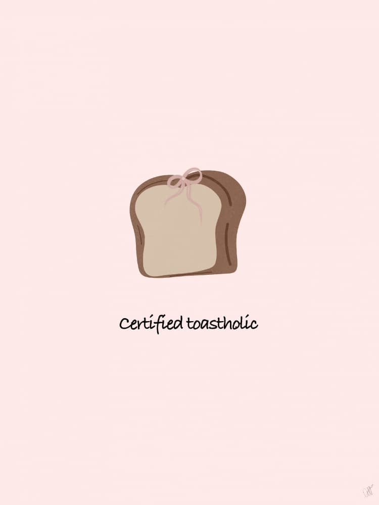 Certified Toastaholic Bread by Anne-Marie Volfova — canvas wall art