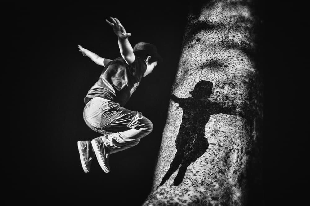 Urban Dancer Shadow by Despird Zhang — canvas wall art