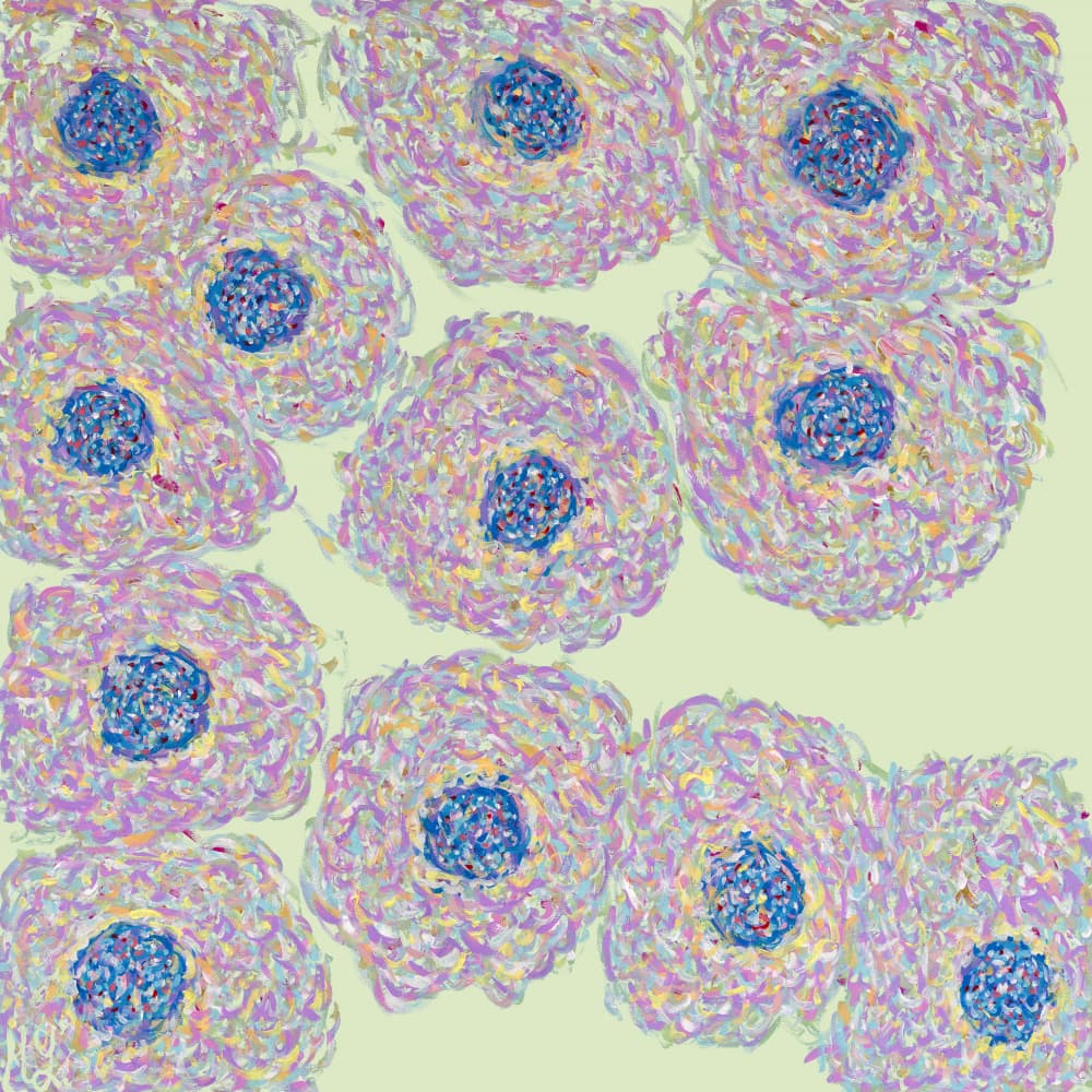 Colorful Organic Blooms by Helen Joynson — canvas wall art