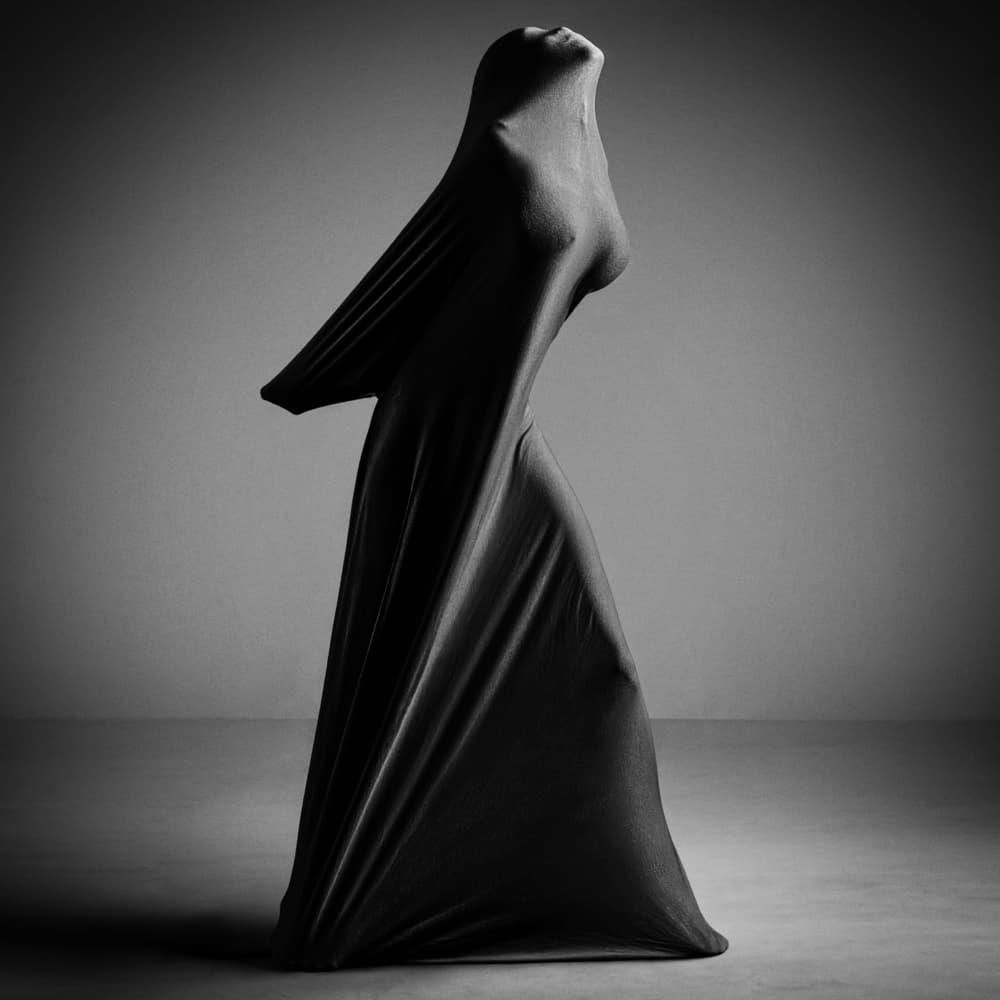 Mysterious Draped Figure by Jackson Carvalho — canvas wall art