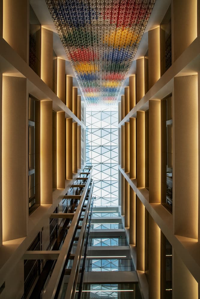 Vibrant Atrium Ceiling Art by Linda Wride — canvas wall art