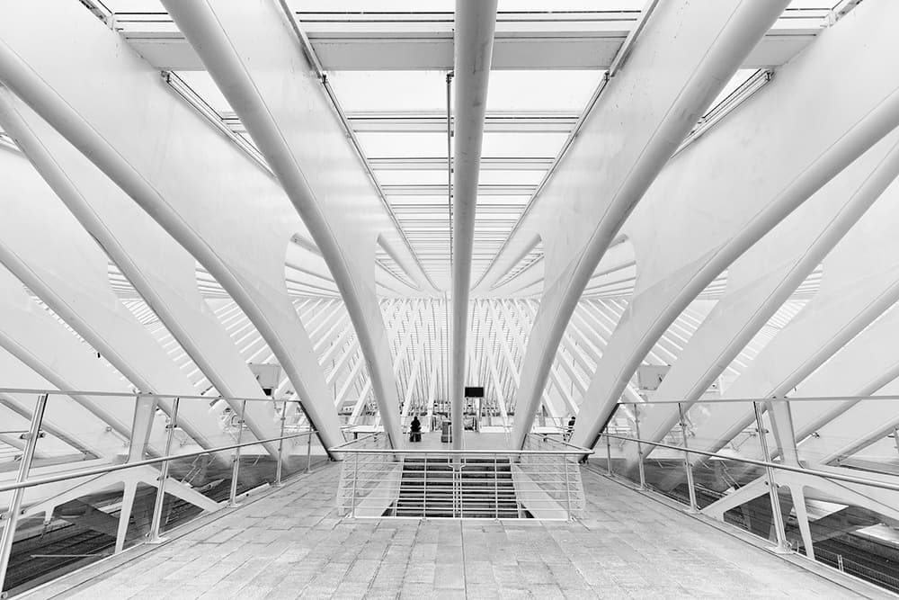 White Architectural Interior by Massimo Della Latta — canvas wall art