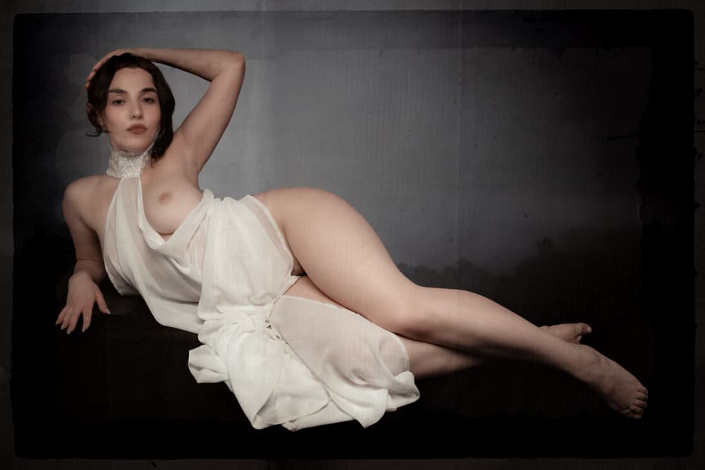 Draped Female Figure by Jan Slotboom — canvas wall art