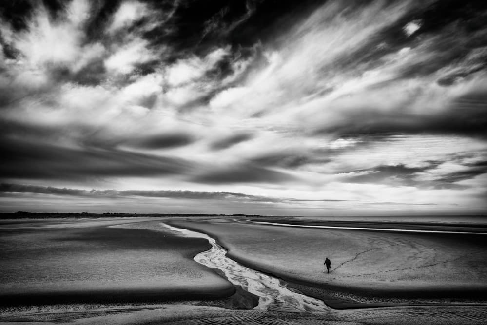 Solitary Beach Walk by Stéphane Pecqueux — canvas wall art