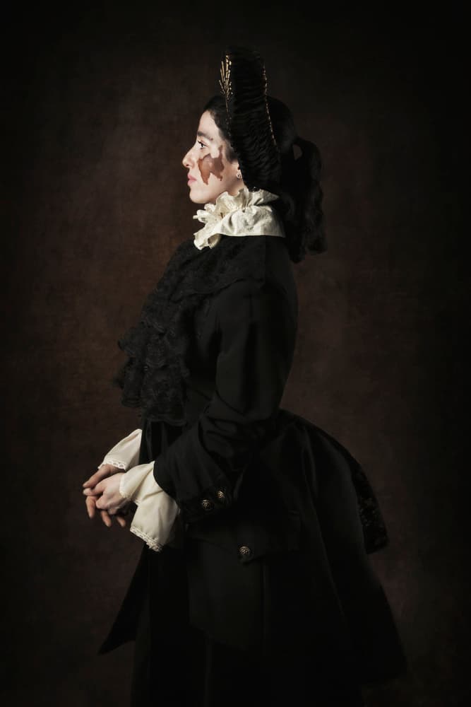 Elegant Period Portrait by Carola Kayen-Mouthaan — canvas wall art
