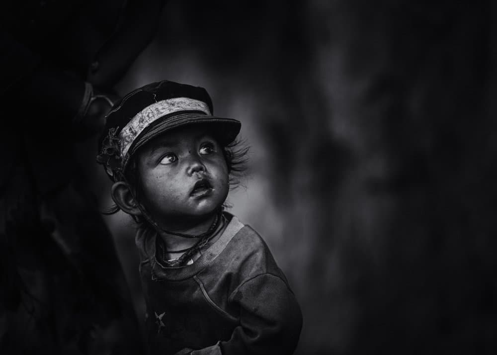 Curious Child Gaze by Marco Tagliarino — canvas wall art
