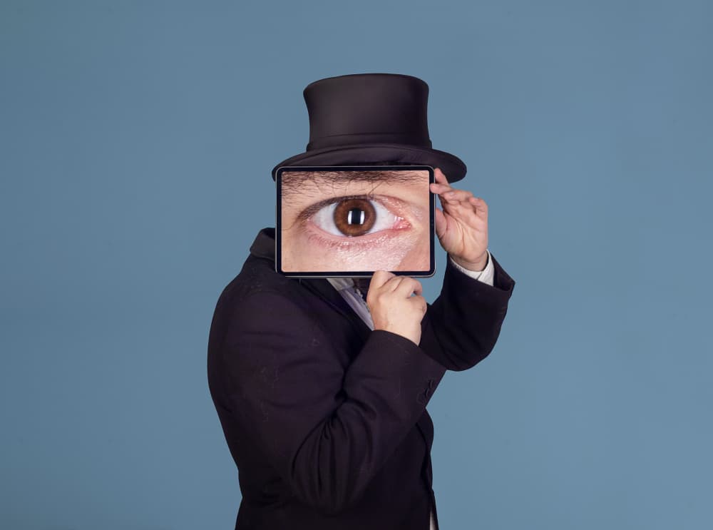 Digital Eye Gentleman by Michael Allmaier — canvas wall art