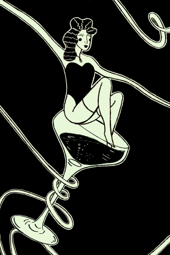 Elegant Cocktail Woman by Mela Patterns — canvas wall art